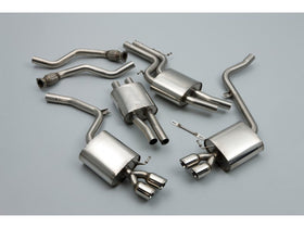 MILLTEK CAT-BACK AUDI S4 2009 2012 EC-APPROVED. QUAD POLISHED TIPS.