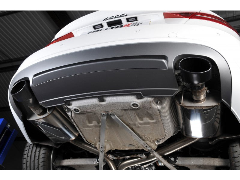 MILLTEK CAT-BACK AUDI S4 2009 2012 EC-APPROVED. DUAL OVAL CERAKOTE BLACK TIPS