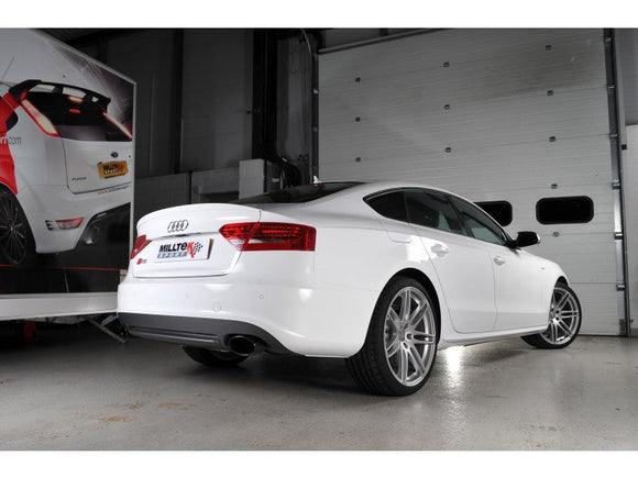 Milltek Cat Back Non Resonated Exhaust - Black Oval Tips - S5 Sportback 3.0T quattro