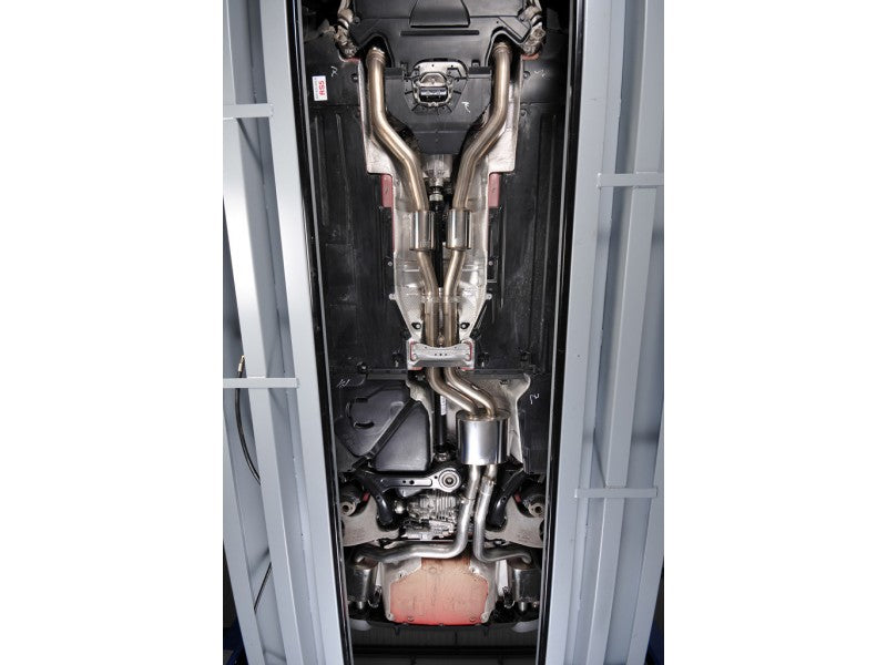 MILLTEK CAT-BACK AUDI RS5 2010 2015 RESONATED (QUIETER). USES OE TAILPIPE TRIMS