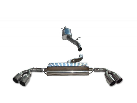 Milltek Cat Back Non Resonated - 90mm Quad GT Tips - MK2 TT 3.2 quattro