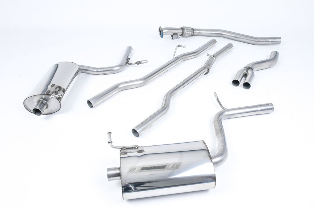 MILLTEK CAT-BACK AUDI A4 2005 2008 NON-RESONATED (LOUDER) WITH 100MM DETACHABLE