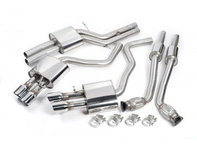 MILLTEK CAT-BACK AUDI S6 2012 2020 RESONATED (QUIETER) WITH POLISHED TIPS - RECO