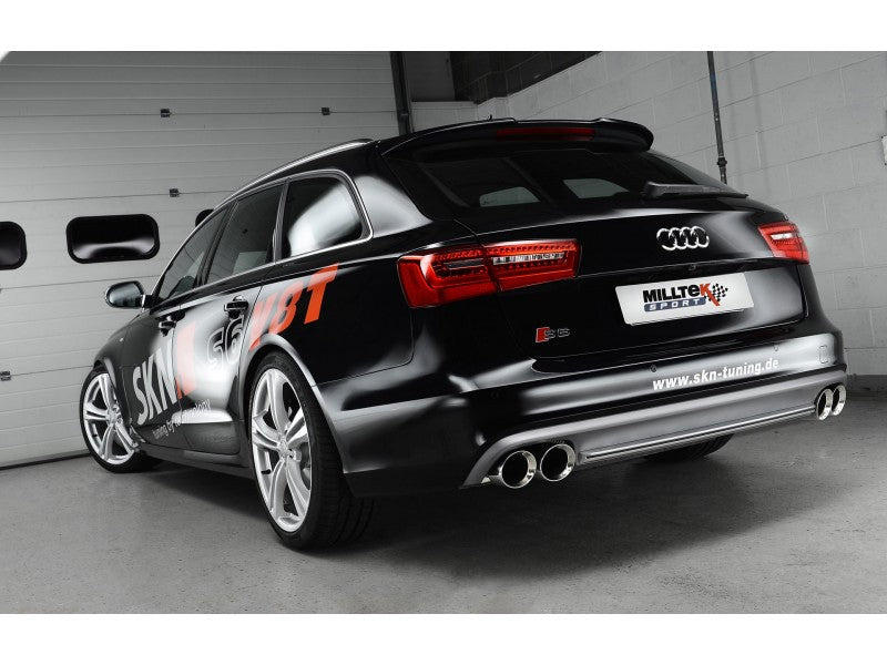 MILLTEK CAT-BACK AUDI S6 2012 2020 NON-RESONATED (LOUDER) - RECOMMENDED WITH VAL