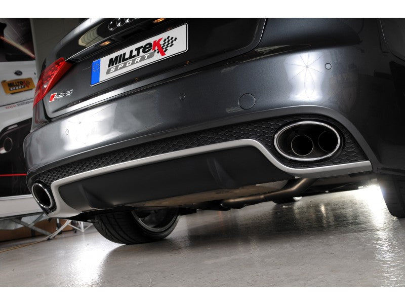 MILLTEK CAT-BACK AUDI RS5 2010 2015 RESONATED (QUIETER). USES OE TAILPIPE TRIMS