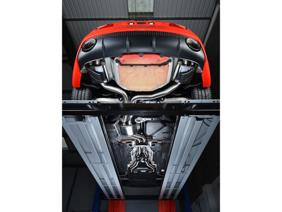 MILLTEK CAT-BACK AUDI RS4 2012 2020 RESONATED (QUIETER). USES OE TAILPIPE TRIMS