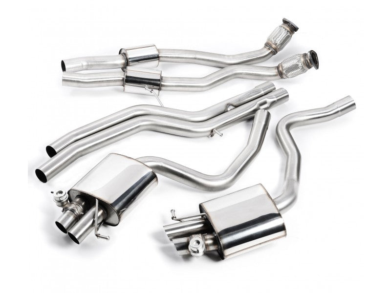 MILLTEK CAT-BACK AUDI RS4 2012 2020 NON-RESONATED (LOUDER). USES OE TAILPIPE TRI