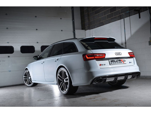 MILLTEK CAT-BACK AUDI RS6 2013 2020 NON-RESONATED (LOUDER). USES OE TIPS