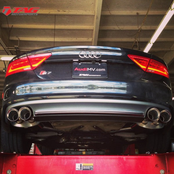 MILLTEK CAT-BACK AUDI S6 2012 2020 RESONATED (QUIETER) WITH POLISHED TIPS. SOME - 0