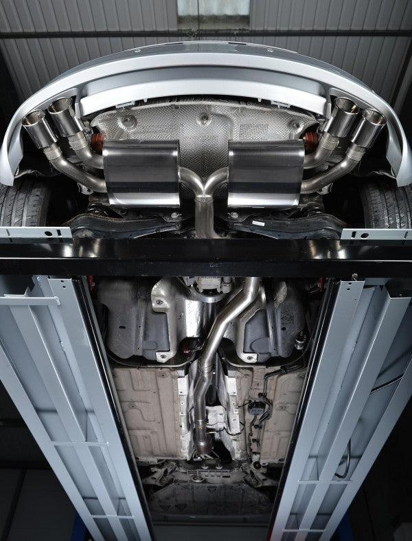 Milltek Non-Resonated Cat-Back Race Exhaust With Polished Silver Tips - Audi TTS Quattro Mk2