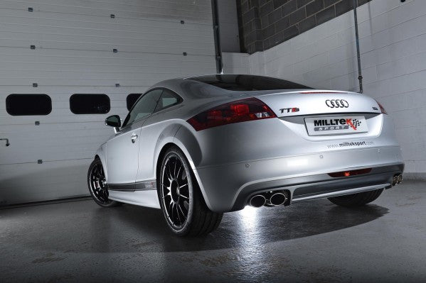 Milltek Non-Resonated Cat-Back Race Exhaust With Polished Silver Tips - Audi TTS Quattro Mk2
