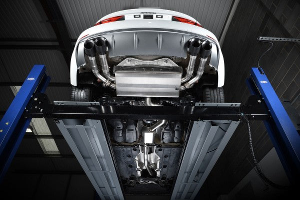 MILLTEK CAT-BACK AUDI S3 2013 2020 RESONATED (QUIETER). QUAD ROUND POLISHED TIPS