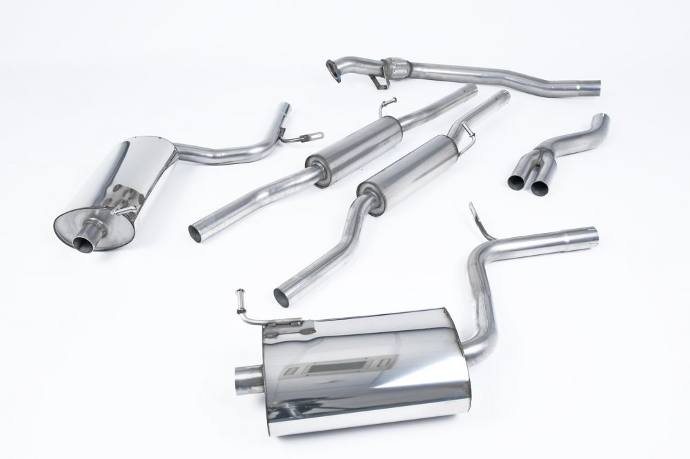 MILLTEK CAT-BACK AUDI A4 2001 2005 RESONATED (QUIETER) WITH 90MM GT90 DETACHABLE