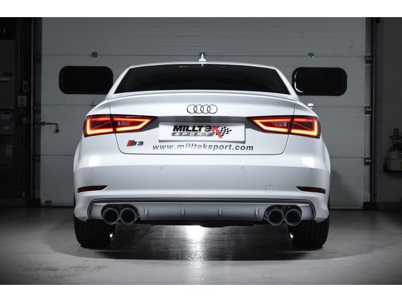 MILLTEK CAT-BACK AUDI S3 2013 2020 NON-VALVED RACE SYSTEM. NON-RESONATED (LOUDER - 0