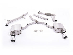 MILLTEK CAT-BACK AUDI A4 2016 2020 NON RESONATED (LOUDER) WITH DUAL GT-100 POLIS