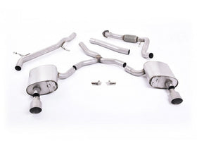 MILLTEK CAT-BACK AUDI A4 2016 2020 NON RESONATED (LOUDER) WITH DUAL GT-100 TITAN