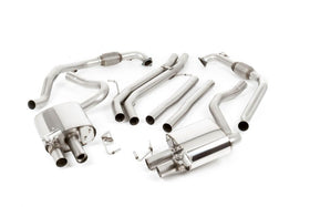MILLTEK NON-RESONATED CAT-BACK EXHAUST SYSTEM B9 S5 COUPE/CABRIO NON SPORT DIFF CERAKOTE BLACK OVAL TIPS
