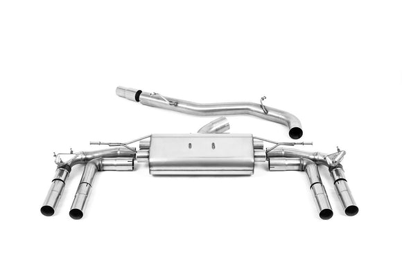 MILLTEK 80MM NON-RESONATED CAT-BACK EXHAUST SYSTEM 8Y S3