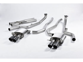 MILLTEK CAT-BACK BMW 5 SERIES 2011 2020 CERAKOTE BLACK TIPS (EC APPROVED)