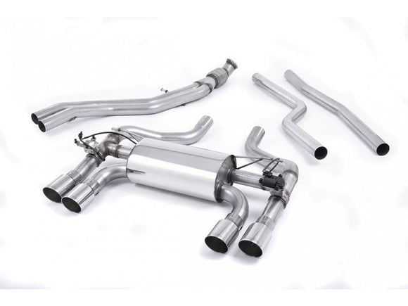 MILLTEK CAT-BACK BMW 2 SERIES 2016 2020 HOLLOWTEK TWIN VALVED SYSTEM WITH POLISH