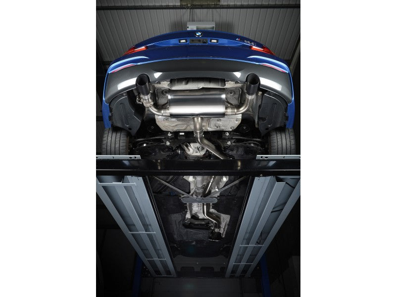 MILLTEK CAT-BACK BMW 2 SERIES 2014 2020 RACE SYSTEM. CERAKOTE BLACK TIPS