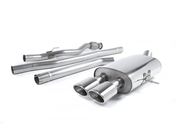 MILLTEK CAT-BACK NEW MINI MK2 2006 2014 NON-RESONATED (LOUDER). TWIN OVAL TAILPI