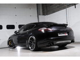 Milltek 2.75" Cup / Non Resonated Cat Back System - Quad 100mm GT Cerakote Black Tips - Panamera Turbo & Turbo S - 0
