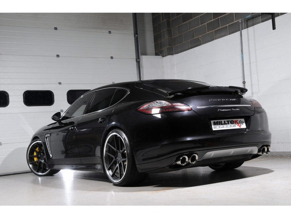 Milltek 2.75" Euro / Resonated Cat Back System - Quad 100mm GT Polished Tips - Panamera Turbo & Turbo S