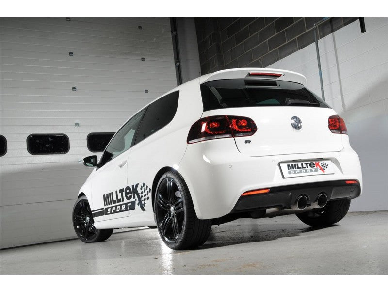 MILLTEK CAT-BACK VOLKSWAGEN GOLF 2009 2013 3-INCH RACE SYSTEM. RESONATED (QUIETE - 0