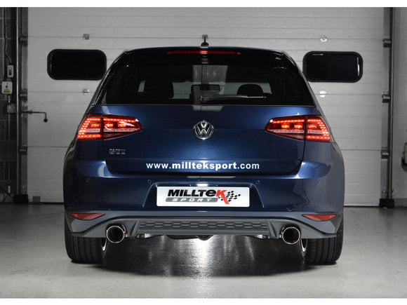 MILLTEK CAT-BACK VOLKSWAGEN GOLF 2013 2016 LOUDER. POLISHED TIPS