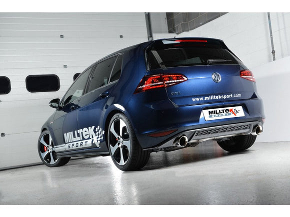 MILLTEK CAT-BACK VOLKSWAGEN GOLF 2013 2016 LOUDER. POLISHED TIPS