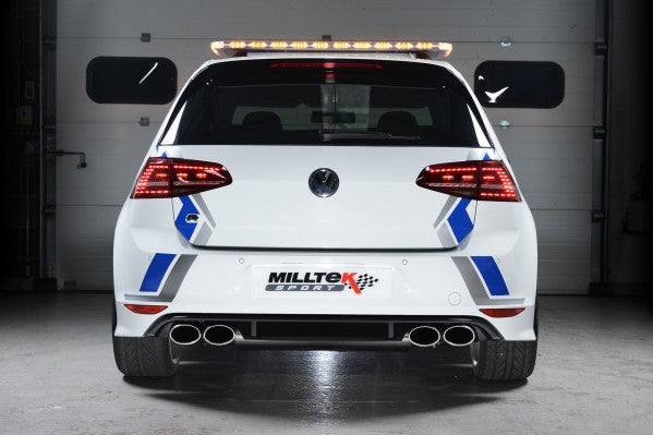 MILLTEK CAT-BACK VOLKSWAGEN GOLF 2014 2016 NON-RESONATED (LOUDER). POLISHED OVAL