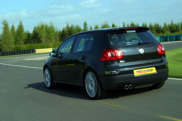 MILLTEK CAT-BACK VOLKSWAGEN GOLF 2004 2009 3-INCH RACE SYSTEM. RESONATED (QUIETE