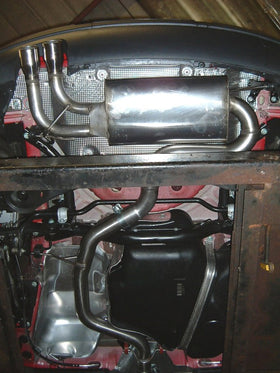 MILLTEK CAT-BACK VOLKSWAGEN GOLF 2004 2009 3-INCH RACE SYSTEM. RESONATED (QUIETE