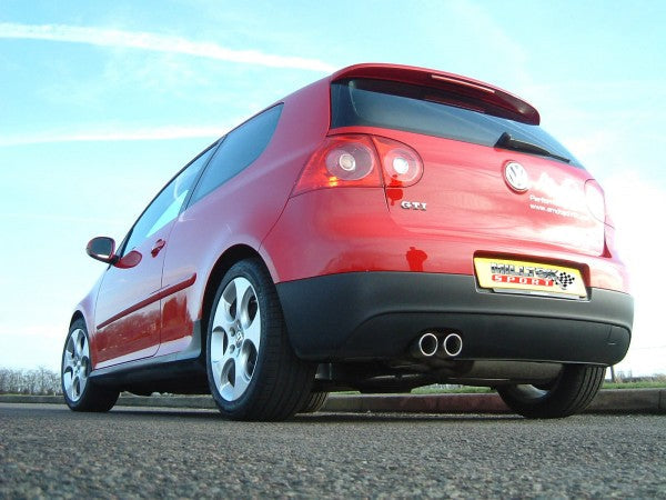 MILLTEK CAT-BACK VOLKSWAGEN GOLF 2004 2009 3-INCH RACE SYSTEM. RESONATED (QUIETE