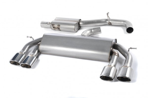 MILLTEK CAT-BACK VOLKSWAGEN GOLF 2014 2016 NON-VALVED RACE SYSTEM. RESONATED (QU