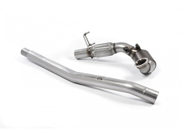 MILLTEK LARGE BORE DOWNPIPE AND HI-FLOW SPORTS CAT AUDI A3 2014 2020 FOR FITMENT