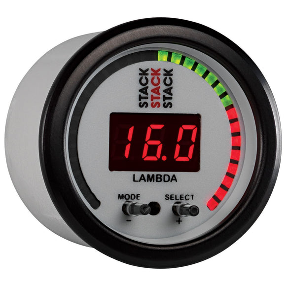 Autometer Stack 52mm Pro-Control Wideband Air/Fuel Ratio (Lambda) Gauge - White