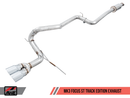 AWE Track Edition Cat-back Exhaust for Ford Focus ST - Chrome Silver Tips-6