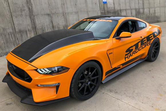 Anderson Composites 2018 Ford Mustang Double Sided Type-CJ 4in Carbon Fiber Cowl Hood