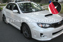 Rally Armor 11-14 Subaru WRX/STI (Sedan Only) Red UR Mud Flap w/White Logo-2