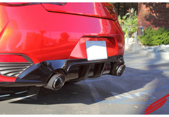 2017-2021 INFINITI Q60 3.0T REAR DIFFUSER [MATTE BLACK] - KB11235MB