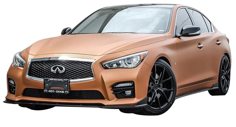 2014-2017 INFINITI Q50 SIDE SKIRTS [MATTE BLACK] - KB11228MB