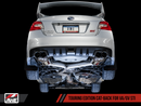 AWE Touring Edition Exhaust for VA STI / GV WRX / GV STI Sedan - Diamond Black Quad Tips (102mm)-1