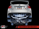 AWE Track Edition Exhaust for VA / GV WRX / STI Sedan - Diamond Black Quad Tips (102mm)-3