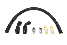 STM -10AN Turbo Oil Return Line Braided Nylon for Evo 7/8/9 Factory Style Turbo (TORLB-STK) - 0