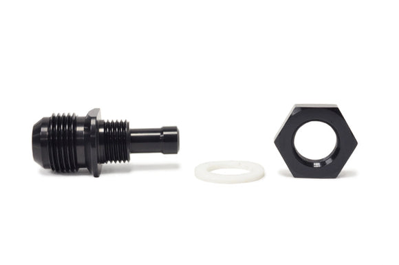STM -8AN Black Anodized E85 Safe Fuel Bulkhead Fitting