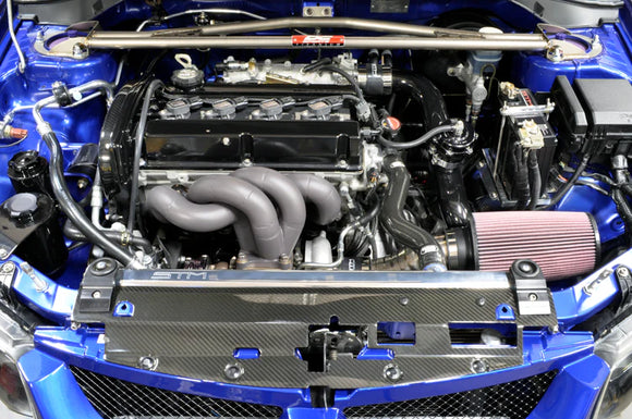 STM 3.5" Titanium SD Intake Burned Blue (No MAF) for Evo 8/9