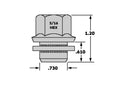 Open-Ended Lug Nuts for OEM Wheels with Extended Studs (M12x1.5 - Black)-5