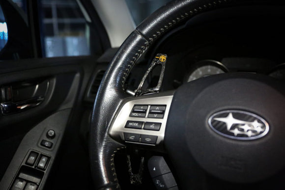 SUBARU forged carbon paddle shifters - black